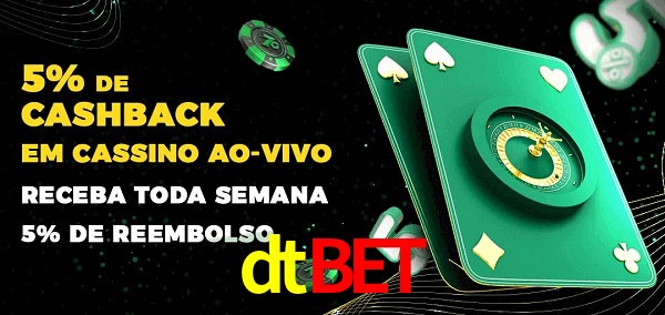 Promoções do cassino ao Vivo dtbet